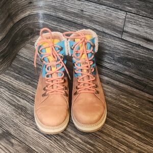 Toms Brown Faux Fur Lined Boots